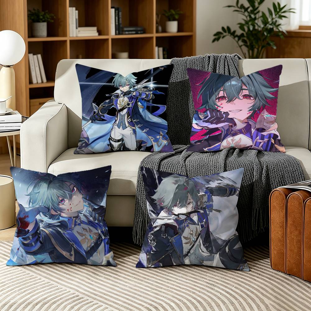 Home Textiles Là Gì - Housse de coussin Cryo L-Lohen G-Genshin