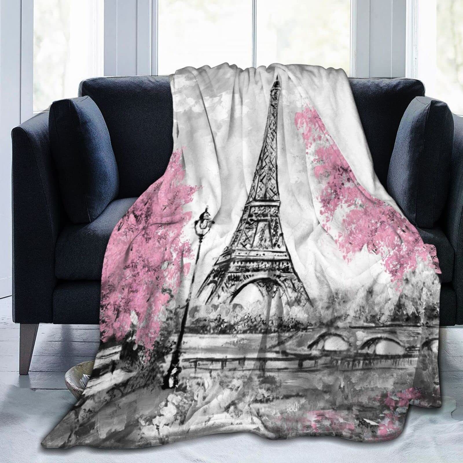 Home Textiles Paris - Couverture imprimée tour Eiffel à Paris