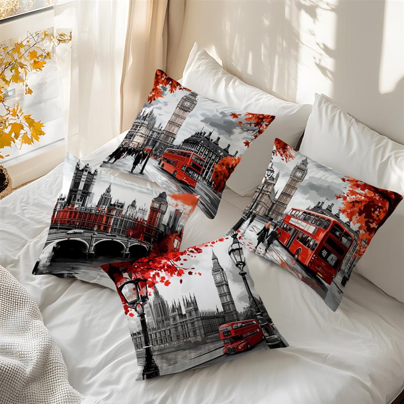 Home Textiles London - Taie d'oreiller en tissu peluche court,