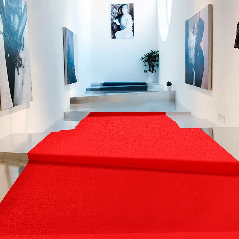 Home Textiles Exhibition - Tapis de mariage rouge en matériau