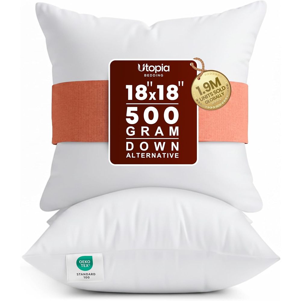 Pillow Insert 18X18 - Paire d'inserts de coussin blancs 18x18