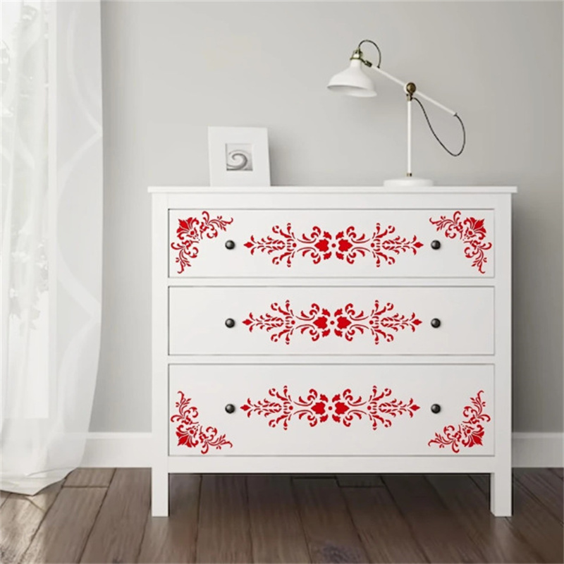 6 pochoirs floraux d'angle pou - Vintage Home Textiles avis et prix