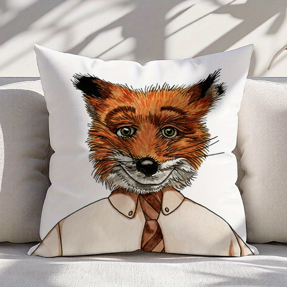 Housse de coussin Mr. Fox, thè - Pillow Insert 18X18 avis et prix