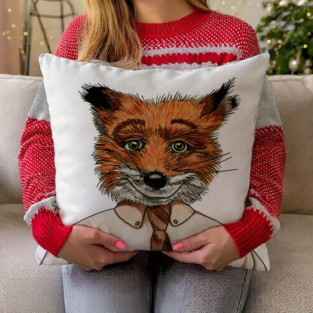 Housse de coussin Mr. Fox, thè - Pillow Insert 18X18 avis et prix